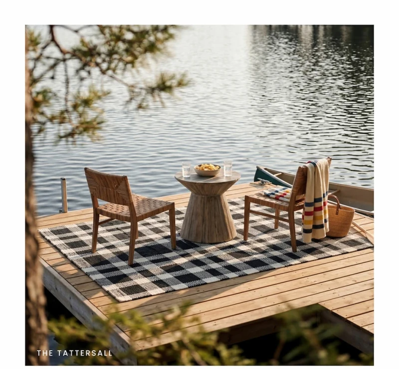 Shop Tattersall Handwoven Indoor/Outdoor Rug
