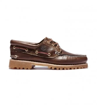 Náuticos de piel Authentics 3 Eye Classic Lug marrón