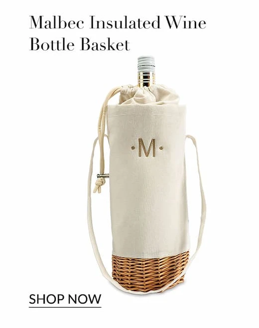 Malbec insulated wine bottle basket