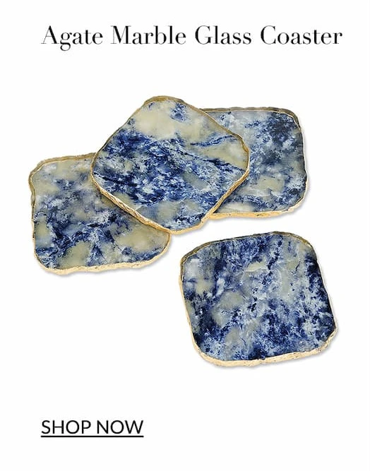Agate marble glass coaster