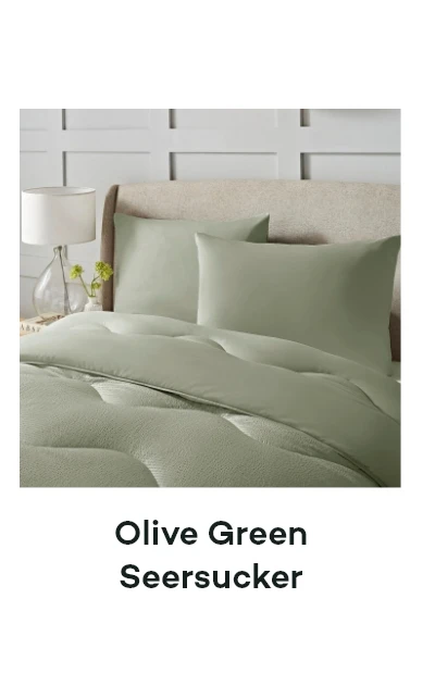 Olive Green Seersucker