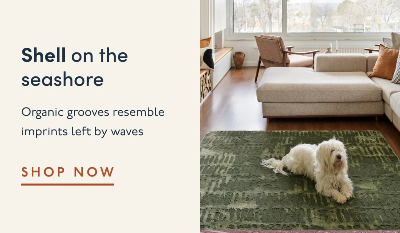 Shell on the seashore | Organic grooves resemble imprints left by waves | SHOP NOW