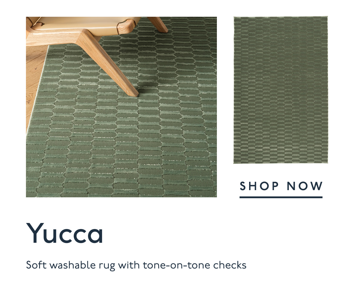 Yucca | Soft washable rug with tone-on-tone checks | SHOP NOW 