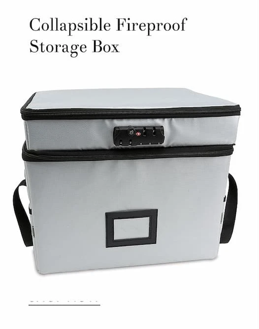 Collapsible Fireproof Storage Box