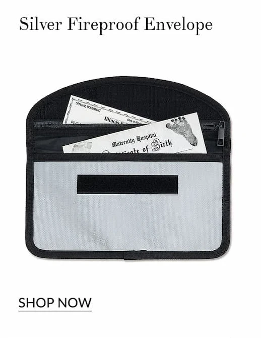 Silver Fireproof Envelope