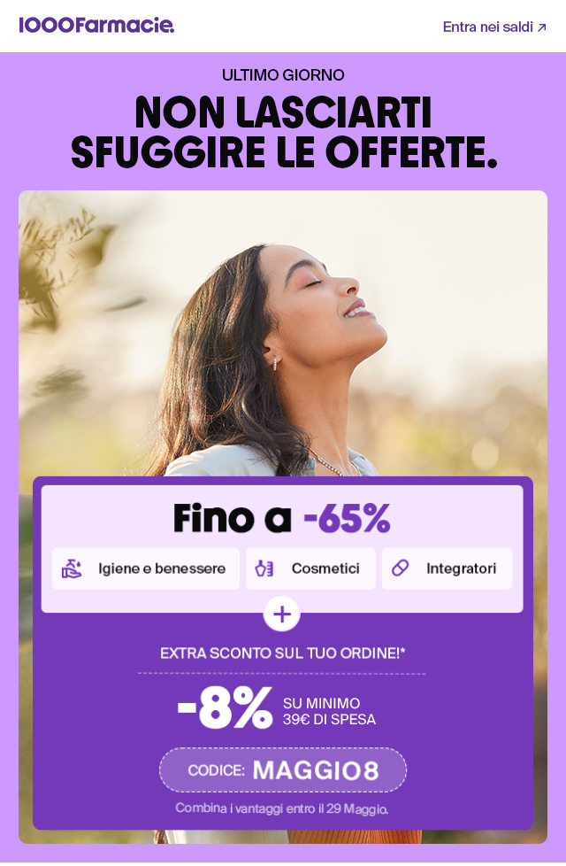 Saldi di Fine Maggio