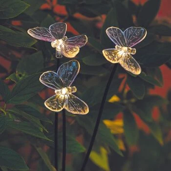 le trio de papillons solaire &agrave; planter