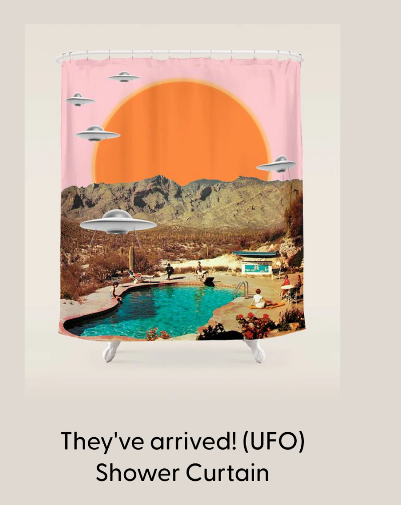 They've arrived! (UFO) Shower Curtain