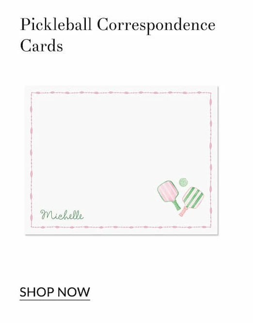 Pickleball correspondence cards