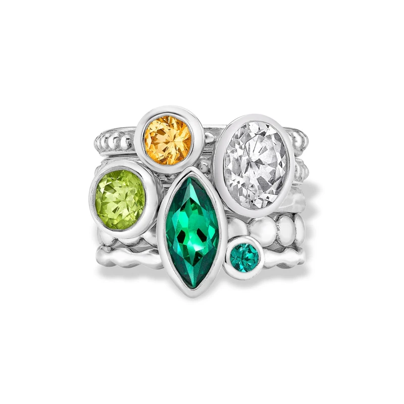 Image of Envy Twinkle Stacking Rings