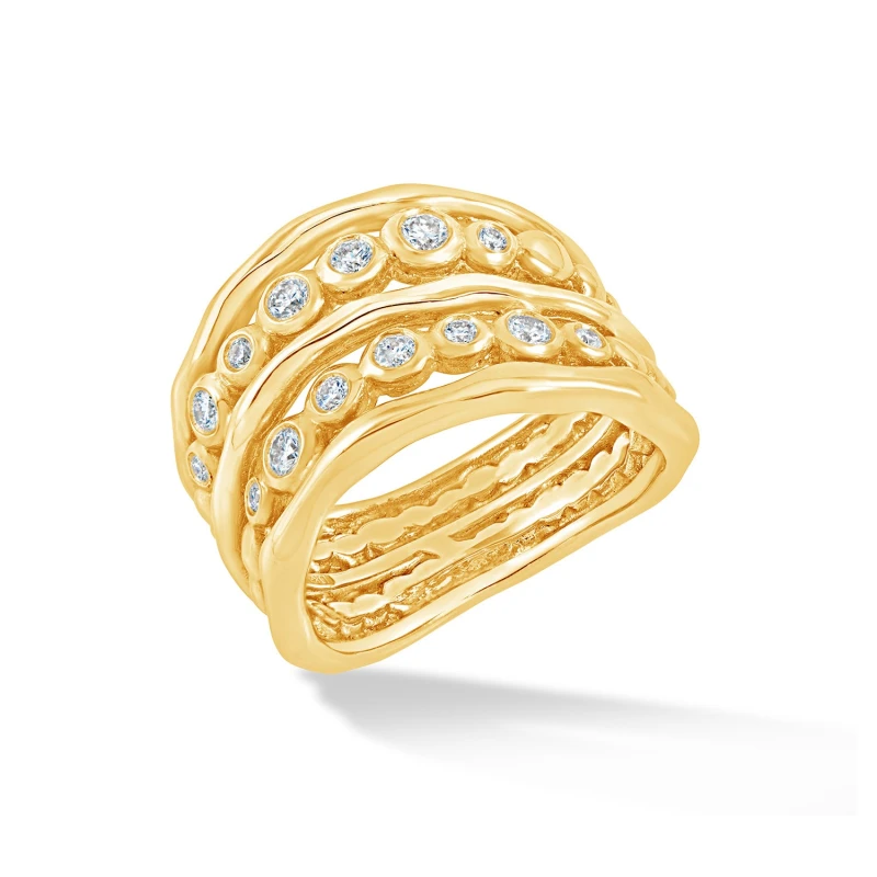 Image of 18k Diamond Waterfall Ring 0.33ct