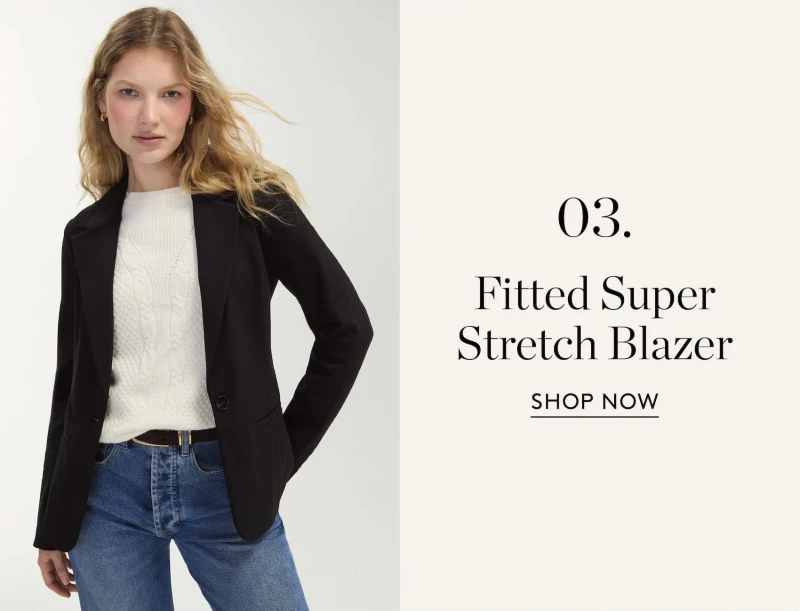 Fitted Super Stretch Blazer