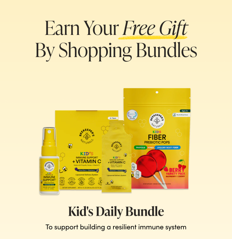 Earn your free gift by shopping bundles. kid's daily bundle to support building a resilient immune system