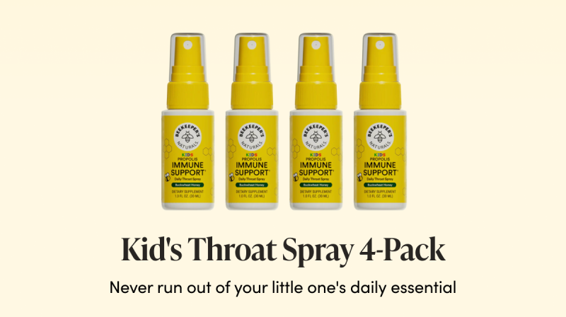 Kid's throat spray 4-pack. never run out of your little one's daily essential