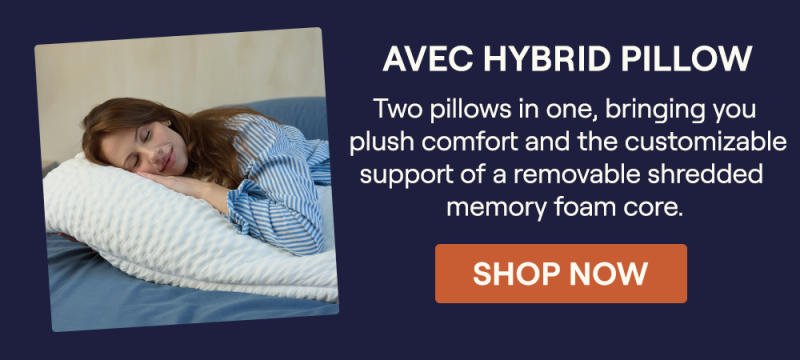 A woman sleeping on the Hybrid Pillow