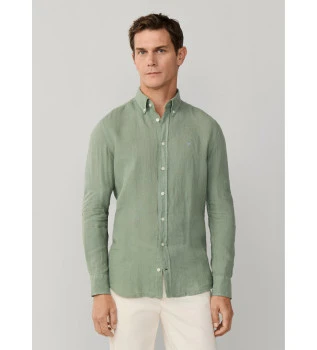 linen-fit-tailored-shirt-green