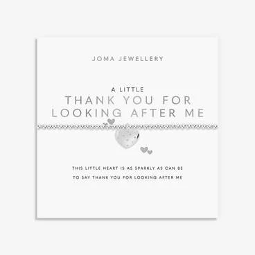 A Little 'Thank You For Looking After Me' Bracelet in Silver Plating