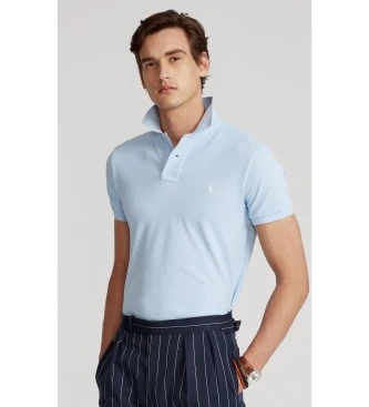 Polo de piqué Slim Fit azul claro