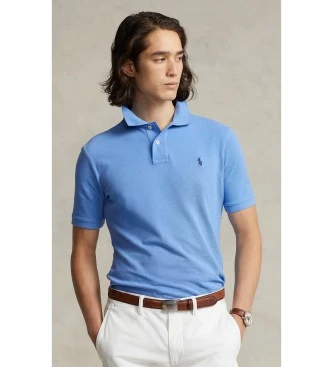 Polo de piqué Slim Fit azul