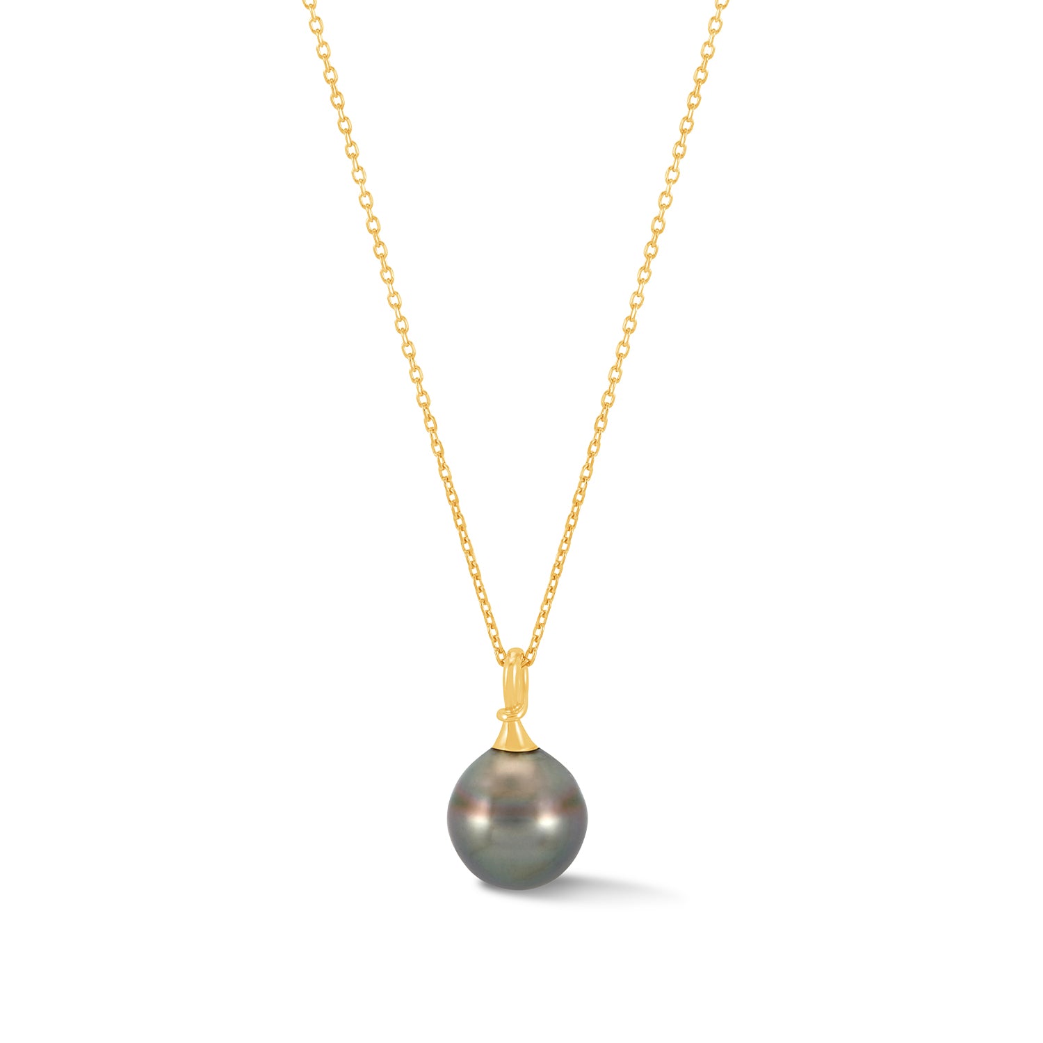 Image of 9k Gold & Tahitian Pearl Waterfall Pendant