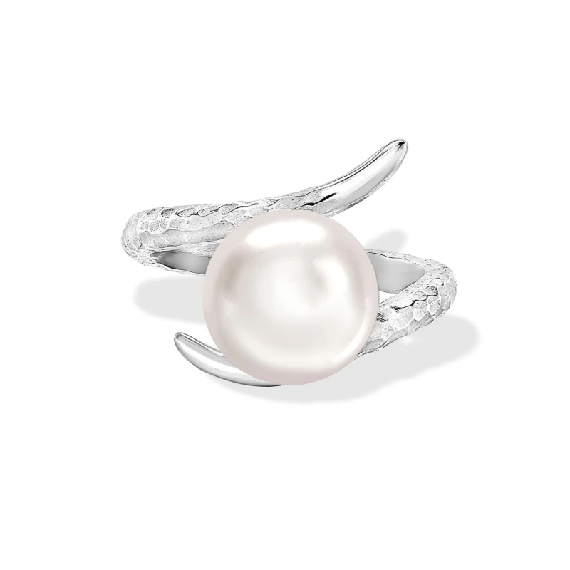 Image of Twisted White Freshwater Pearl Ring
