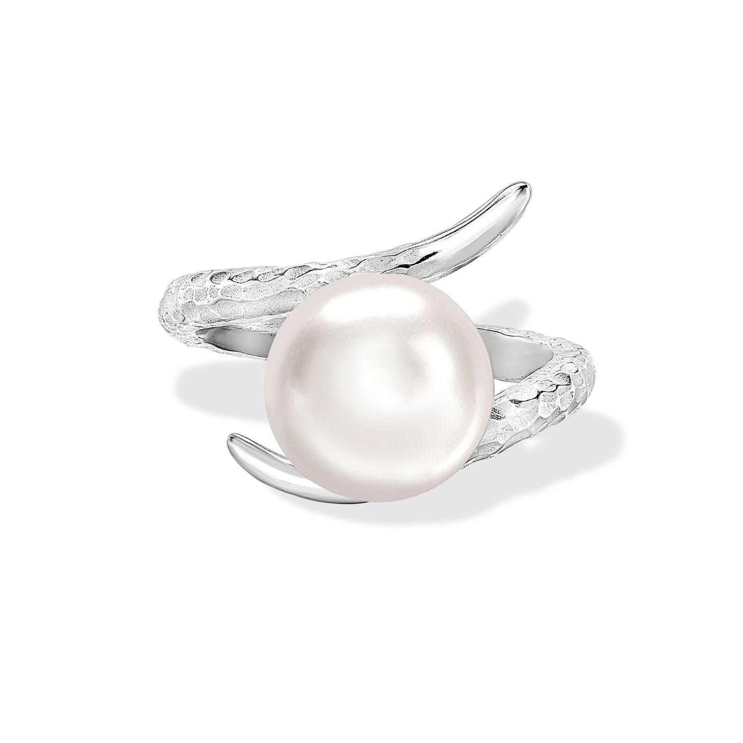 Image of Twisted White Freshwater Pearl Ring