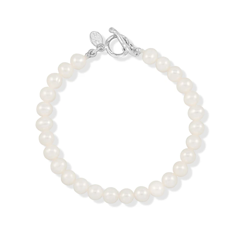 Image of Timeless White Freshwater Pearl Bracelet