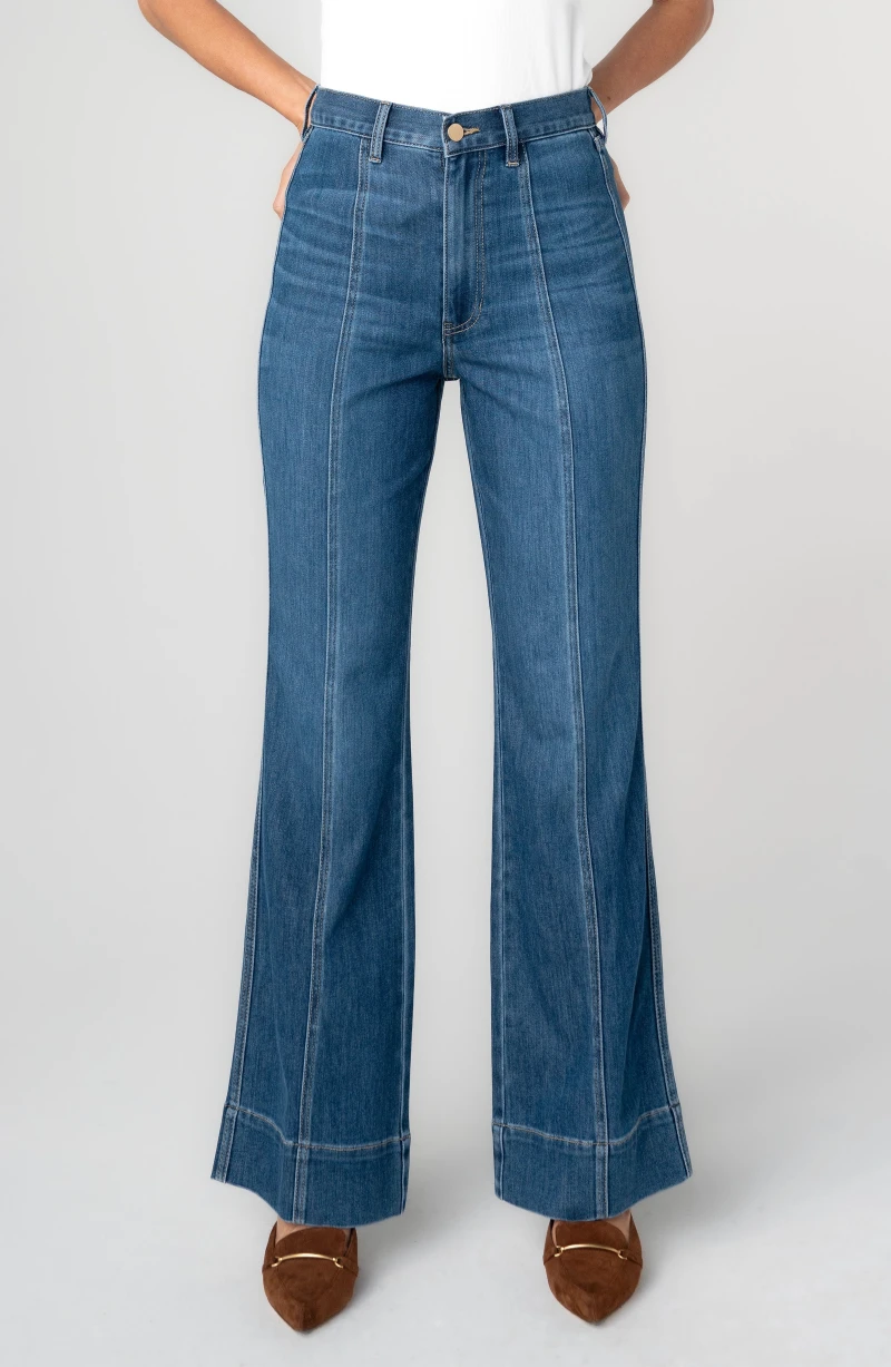 Image of RELAXED HIGH RISE SEAMED BOOTCUT