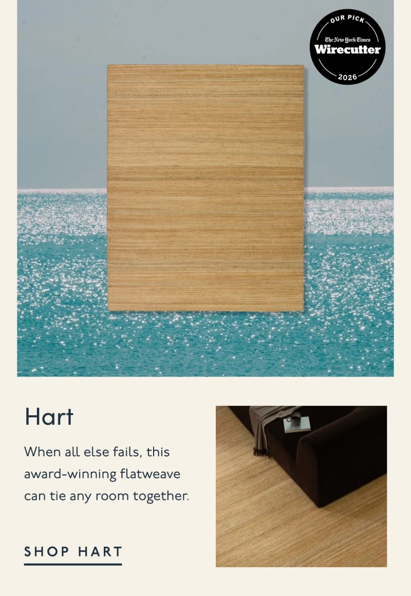 Hart | When all else fails, this award-winning flatweave can tie any room together. | SHOP HART
