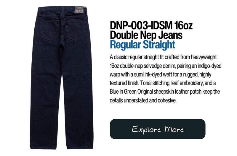 DNP-003-IDSM 16oz Double Nep Jeans Regular Straight