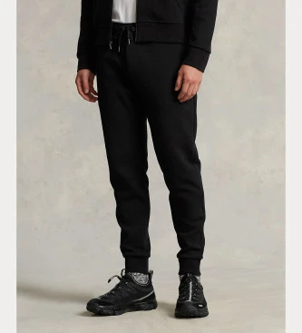 Pantalón jogger de punto doble negro