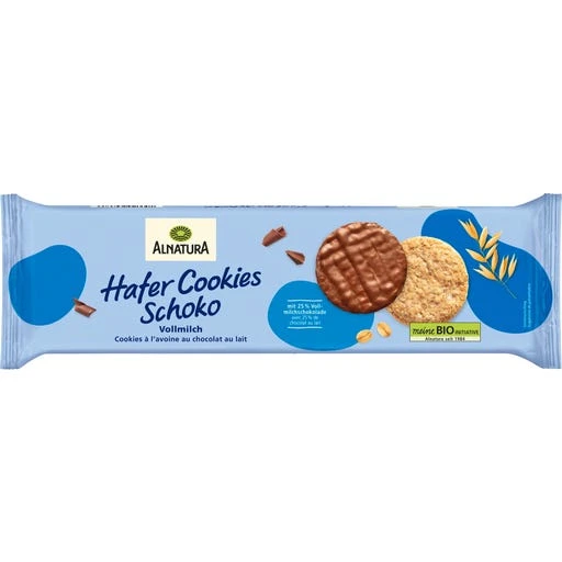 Galletas de Avena con Chocolate con Leche Bio