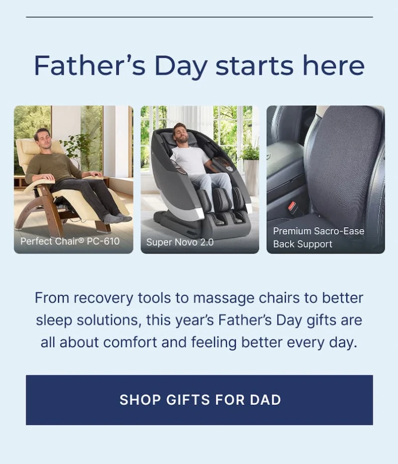 from recovery tools to massage chairs, get a father's day gift
