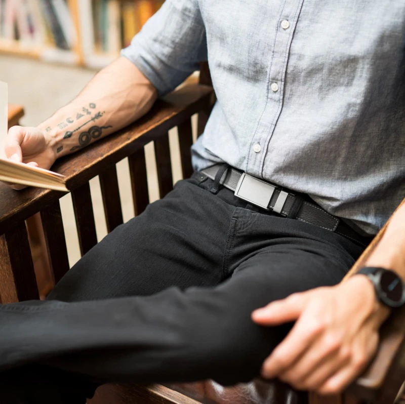 Ash Full Grain Leather Belt