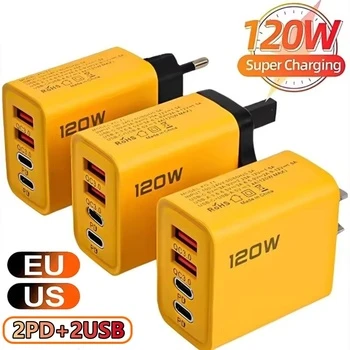Total 120W USB Type C Charger 4 ...