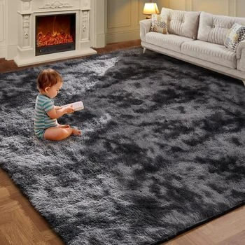 VIKAMA Tie-Dye Plush Carpet Livi...