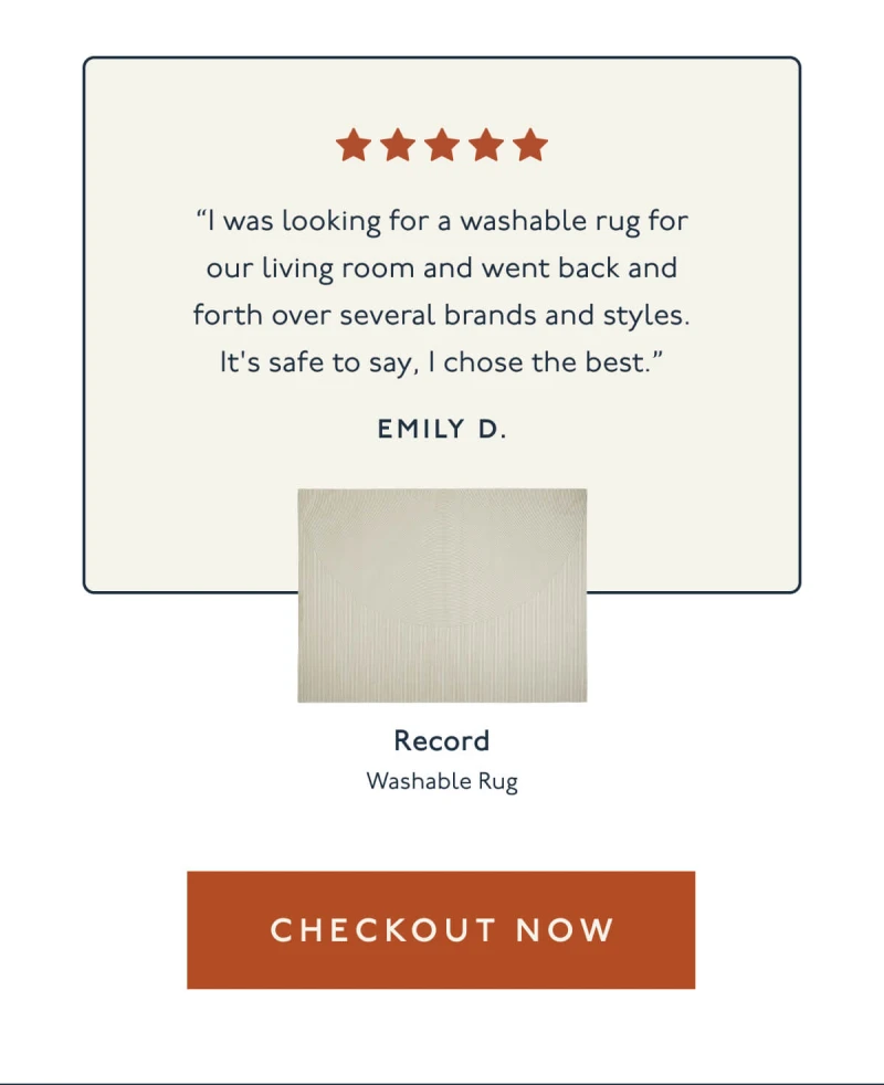 “I was looking for a washable rug for our living room and went back and forth over several brands and styles. It's safe to say, I chose the best.” Emily D. | Record | Washable Rug | [ CHECKOUT NOW ]