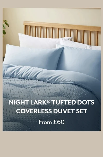 Night Lark® Tufted Dots Coverless Duvet Set