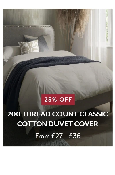200 Thread Count Classic Cotton Duvet Cover