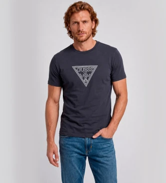 Camiseta Triangle Print marino