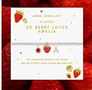 A Little Vibes 'So Berry Loved' Bracelet In Silver And Gold Plating