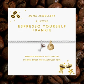 A Little Vibes 'Espresso Yourself' Bracelet In Silver Plating