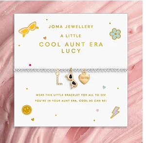 A Little Vibes 'Cool Aunt Era' Bracelet In Silver And Gold Plating