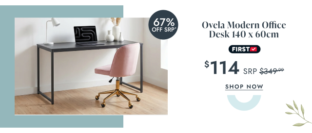 Ovela Modern Office Desk 140 x 60cm
