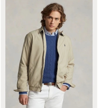 Chaqueta con doble fuelle beige