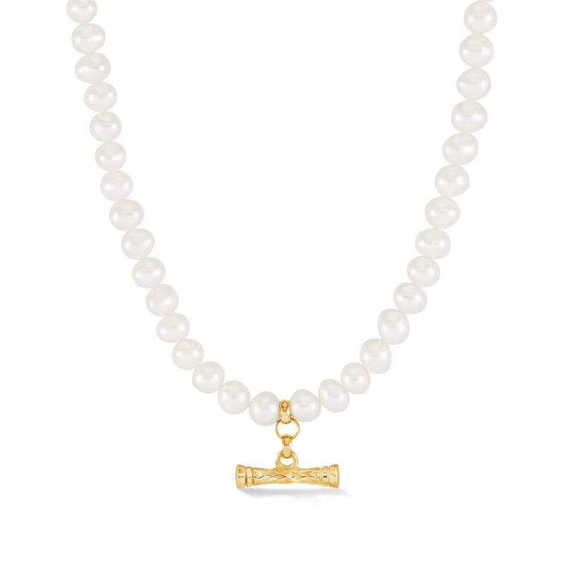 Image of White Pearl Nomad T-Bar™ Necklace