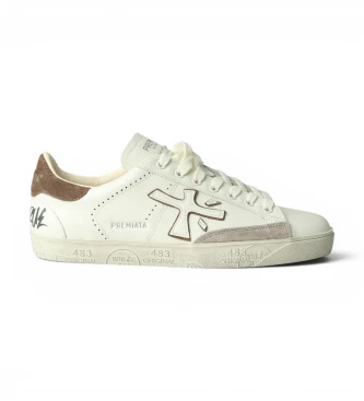 Zapatillas de Piel Steven blanco