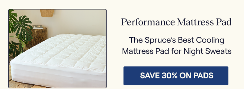 The Performance Mattress Pad on a mattress