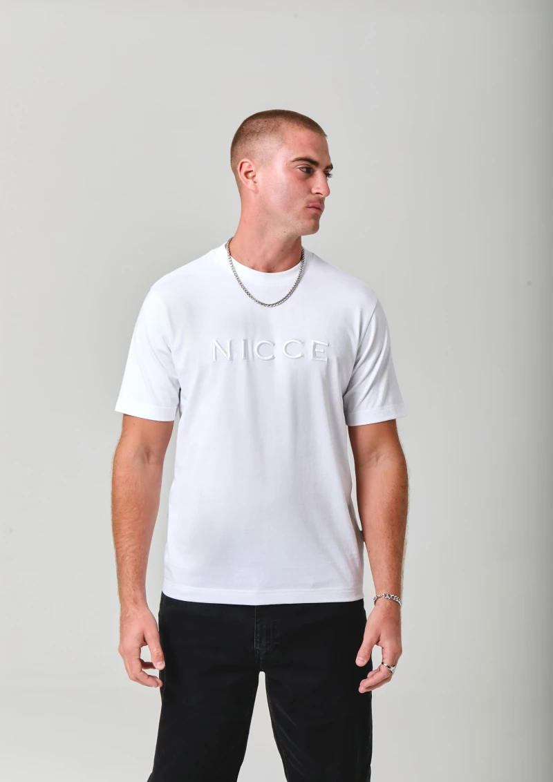 Image of NICCE Mens Mercury T-Shirt | White