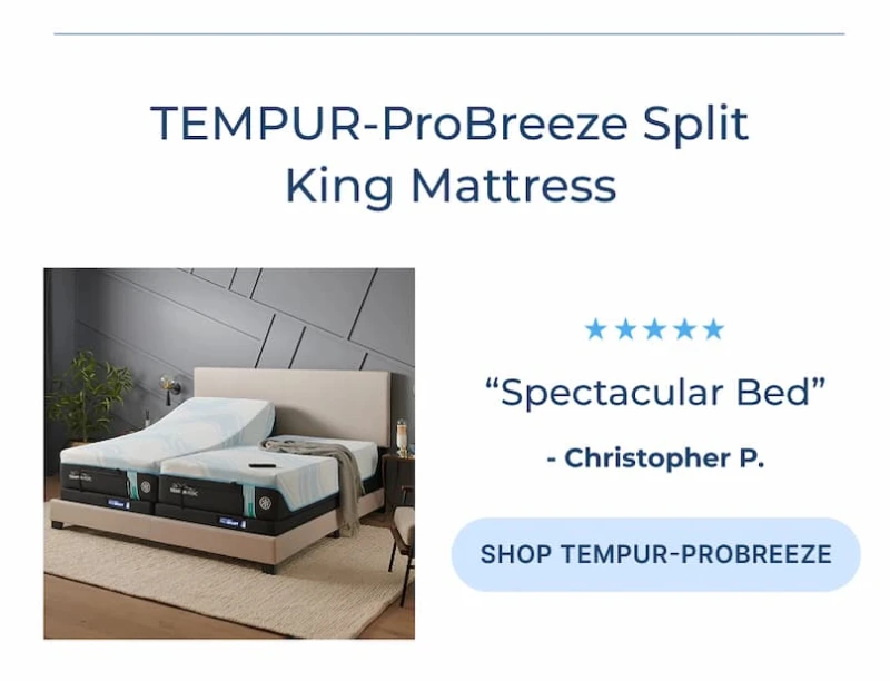 tempur split king mattress